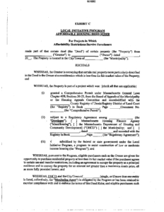 Sample Legal Rider Sample Deed Riders - Housing Nantucket